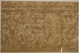Die Nachschrift einer Urkunde (?) aus dem 18. Jahrhundert