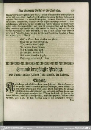 Ein und dreyßigste Predigt