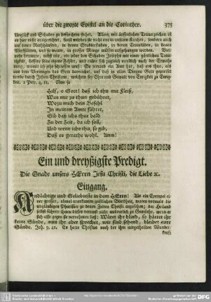 Ein und dreyßigste Predigt