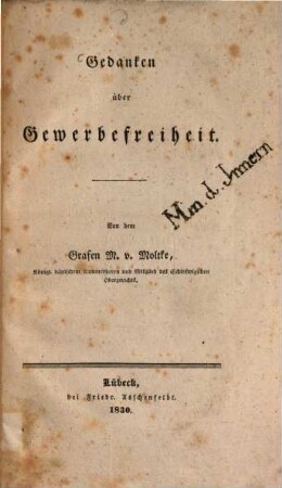 Gedanken über Gewerbefreiheit