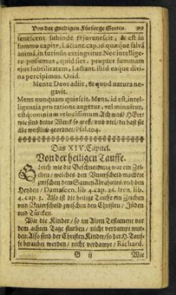 Das XIV. Capitel. Von der heiligen Tauffe.