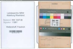 Entnazifizierung Friedrich Wellershoff , geb. 05.08.1896 (Architekt)