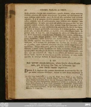 §. XIV. Post brevem recapitulationem, altera species demonstrationum, pro divinitate Stae Stae, ex testimonio Spiritus Sancti interno exponitur.