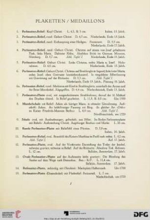 Plaketten, Medaillons, Nautilus (Nr. 1-41)