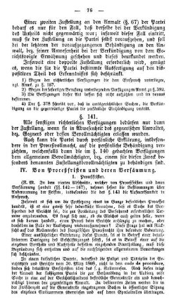 IV. Von Proceßfristen und deren Versäumung.