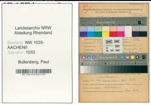 Entnazifizierung Paul Bollenberg , geb. 28.02.1891 (Kaufmaennischer Angestellter)