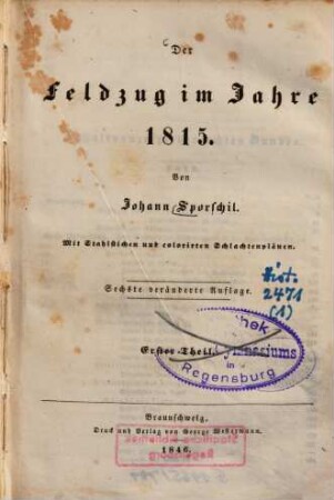Der Feldzug im Jahre 1815, 1