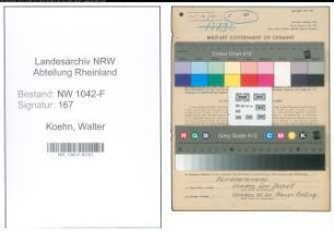 Entnazifizierung Walter Koehn , geb. 08.01.1904 (Zollangestellter)