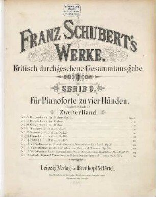 Franz Schuberts Werke, 9,2. Bd. 2. - 1888. - 229 S.