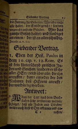 Siebender Vortrag.
