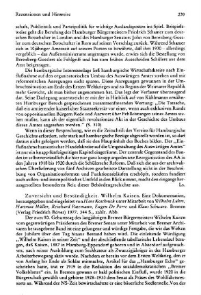 Zuversicht und Beständigkeit, Wilhelm Kaisen, eine Dokumentation, hrsg. und eingeleitet von Hans Koschnick unter Mitarbeit von Wilhelm Lührs ... : Bremen, Röver, 1977