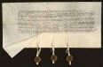 Revers des Gangolf, Herrn zu Hohengeroldseck, und der Ritter Jörg von Frundsberg zu Mundelheim, Wilhelm von Reichenbach, Sebastian Schilling im Auftrage der Vormünder des Herzogs Christoph und der Fräulein Anna von Württemberg wegen 2 Truhen von Kleinodien, silbernem und goldenen Geschirr. Dabei Kopie, Papier. Zum Inhalt der Truhen vgl. G 41 U 14.