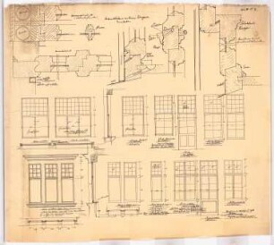 Villa Kuypers, Emsdetten: Fenster, Aufrisse, Grundrisse, Schnitte und Details