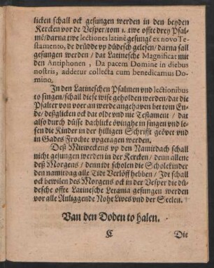 Van den Doden to halen.