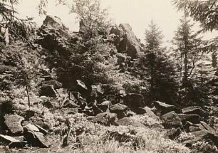 Erzgebirge. Gipfelklippen des Kleinen Lugsteines bei Zinnwald
