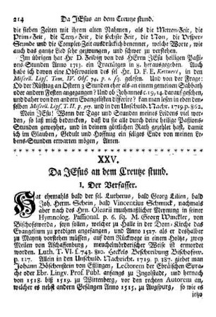 XXV. Da JEsus an dem Creutze stund.