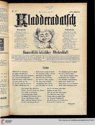 Hefte 27-31, Juli 1911