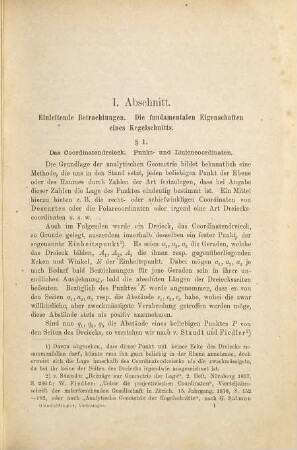 Vorlesungen aus der analytischen Geometrie der Kegelschnitte v. Sigmund Gundelfinger