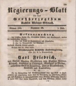 Nr. 16 : 03. July 1839