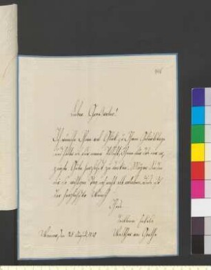 Brief von Goethe, Walther Wolfgang von an Goethe, Johann Wolfgang von