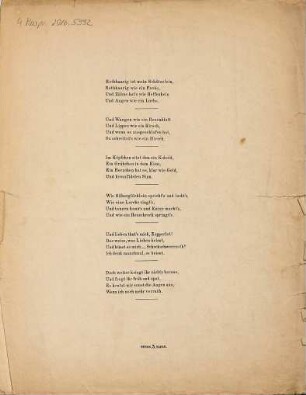 Rothhaarig ist mein Schätzelein : aus J. Wolff's Rattenfänger von Hameln