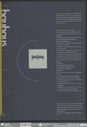 Bauhaus-Arbeit : Ideen - Entwürfe - Projekte