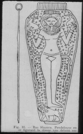 Ugarit, Goldener Anhänger m. Göttin [Ras esch-schamra]