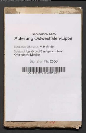 Ablösungsrezeß zwischen Regierungsassessor von Oheimb (Gut Holzhausen) und Friedrich Wilhelm Quesse Nr. 3 zu Petershagen und Genossen.
