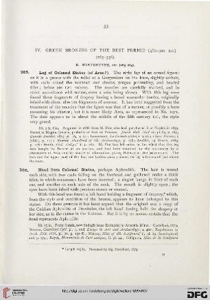 IV: Greek bronzes of the best period