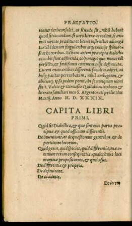 Capita Libri Primi.