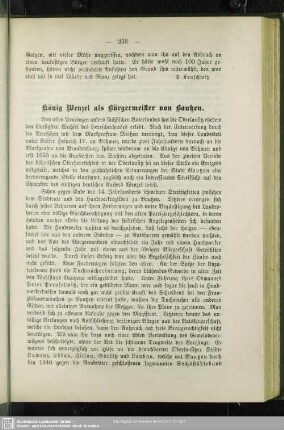 König Wenzel als Bürgermeister von Bautzen