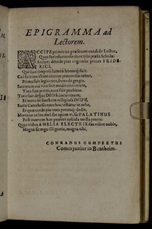 Epigramma ad Lectorem