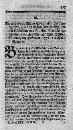 Sokratische Denkwürdigkeiten. Buch 1-4.