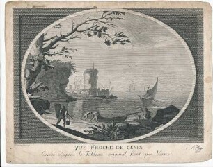 "Vue proche de Gênes" - Hafen von Genua