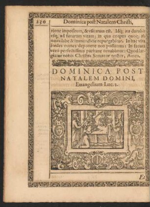 Dominica Post Natalem Domini, Evangelium Luc. 2.