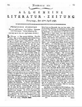 Die Kunst sein Glück in der Welt zu machen, für angehende Gelehrte. Brief eines Onkels an seinen in G** studirenden Neffen. Dessau, Leipzig: Göschen 1785