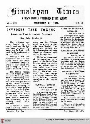 No. XI (28 October 1962)