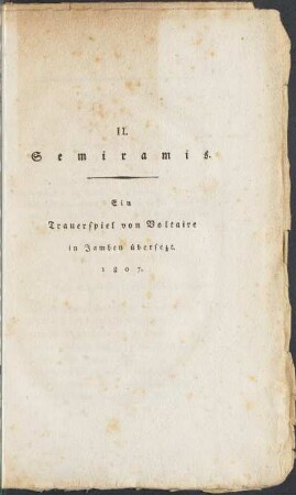 II. Semiramis.
