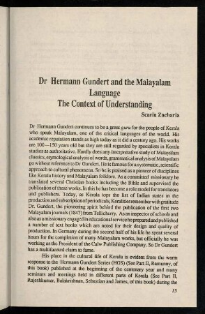 15-44, Dr Hermann Gundert and the Malayalam language: the context of understanding
