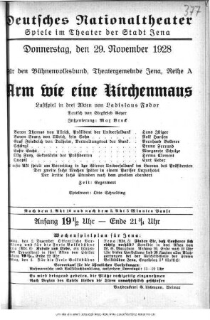 Arm wie eine Kirchenmaus