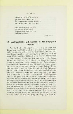 18. Landschaftliche Schönheiten in der Umgegend Berlins