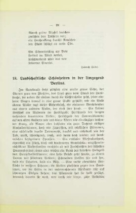 18. Landschaftliche Schönheiten in der Umgegend Berlins