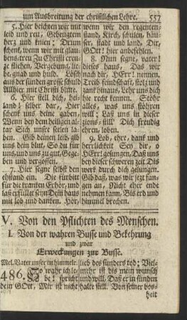 I. Von der wahren Busse und Bekehrung ...