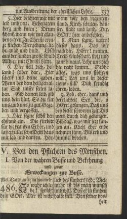 I. Von der wahren Busse und Bekehrung ...