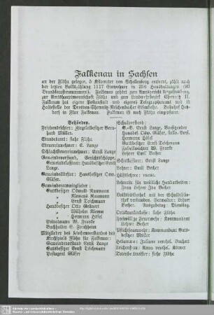 Falkenau in Sachsen