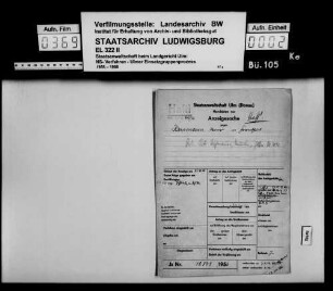 Handakten zur Voruntersuchung (Anzeigesache) gegen Hersmann, Werner