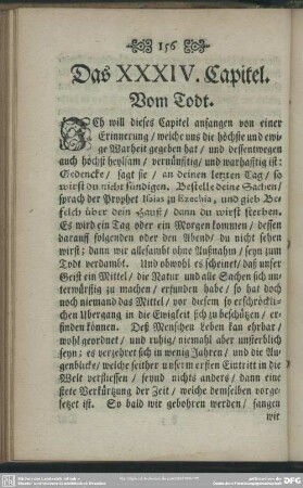Das XXXIV. Capitel. Vom Todt
