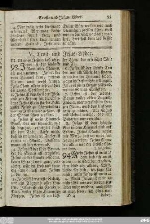 V. Trost- und Jesus-Lieder.