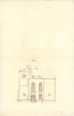 Fischer, Theodor; Freiberg; Freiberger Dom, Türme - Westseite (Ansicht)
