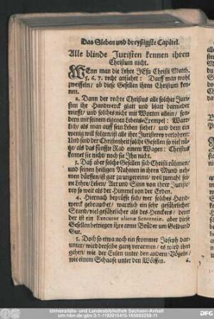 Das Sieben und dreyßigste Capitel. Alle blinde Juristen kennen Christum nicht.